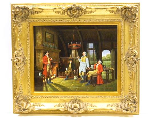 J. Van Essen  oil on board  two