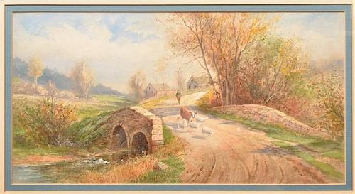 J.A. BECK WATERCOLOR LANDSCAPE