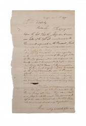 JABEZ UPHAM HANDWRITTEN LETTER
