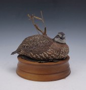 JACK FRANCO CARVED WOOD BOBWHI