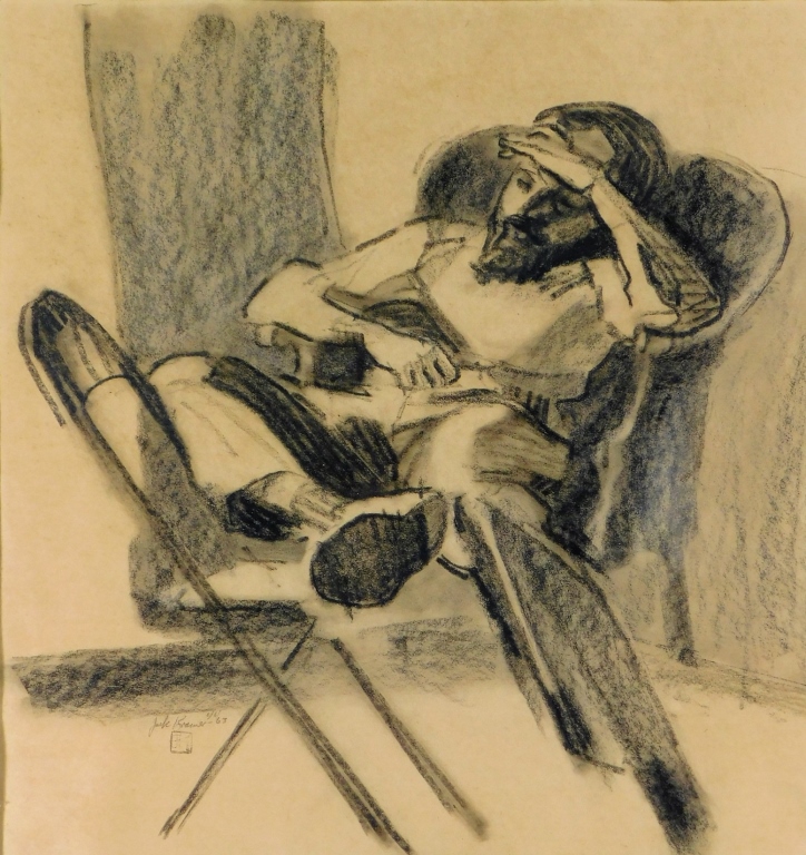 JACK KRAMER CHARCOAL STUDY