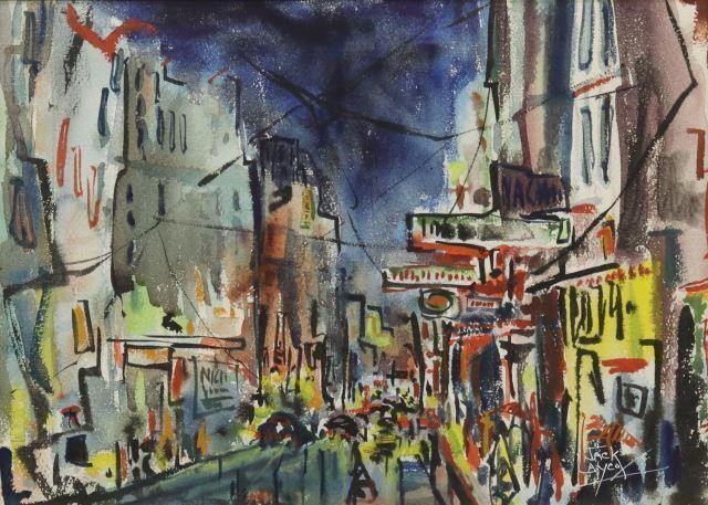 JACK LAYCOX (1921-1984) CITY STREET