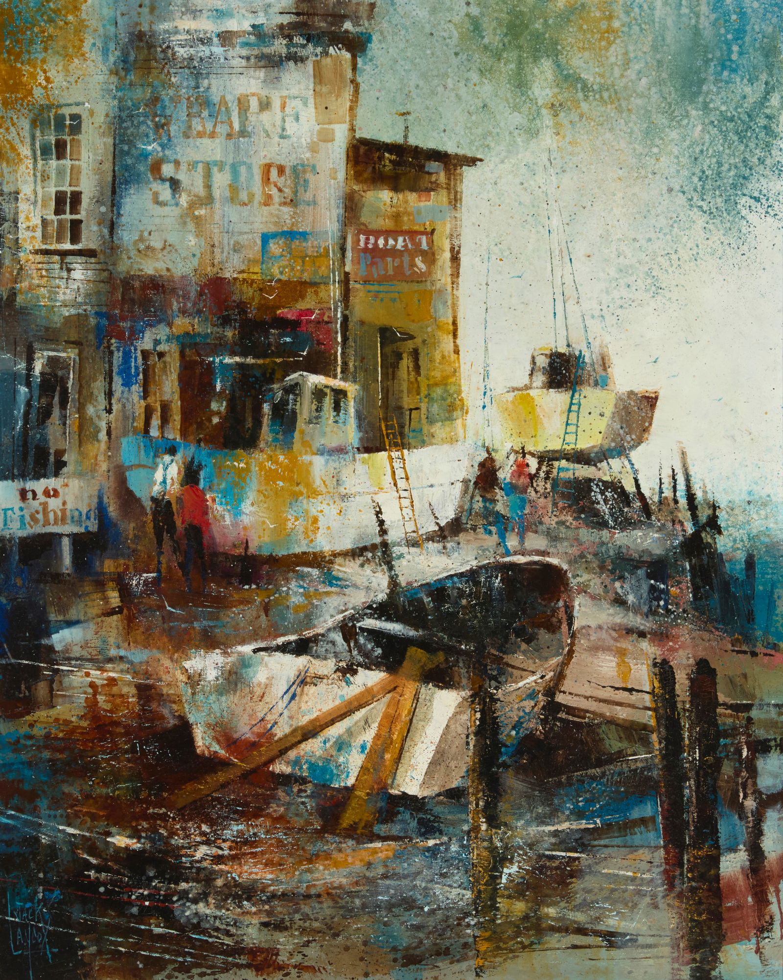 JACK LAYCOX (1921-1984), "WHARF