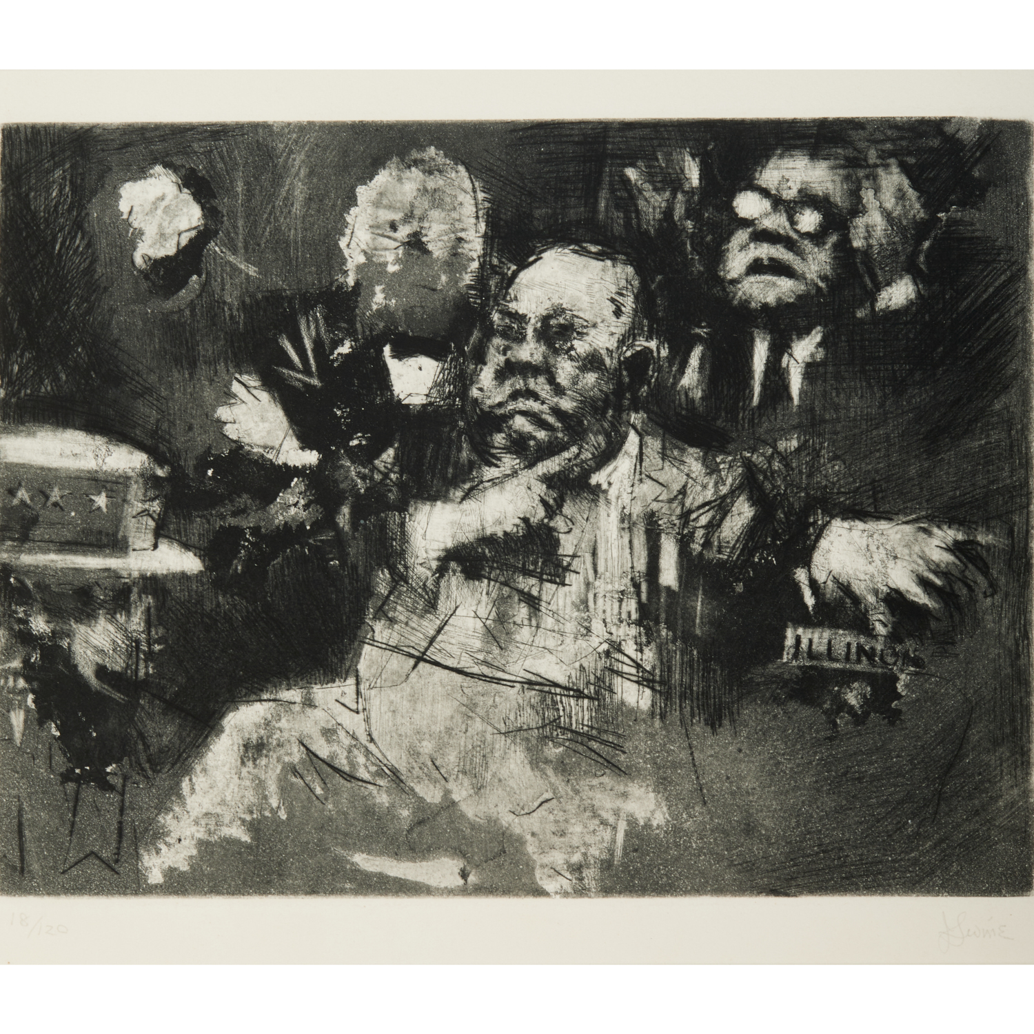 JACK LEVINE, AQUATINT AND