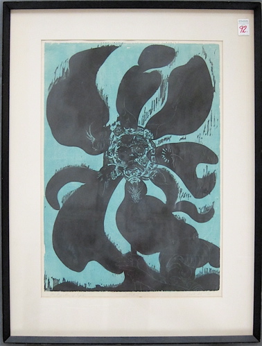 JACK MCLARTY COLOR WOODCUT an