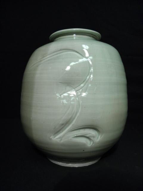 Jack Troy art pottery lidded urn in