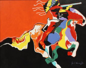 JACK WARREN (20TH C.) ACRYLIC