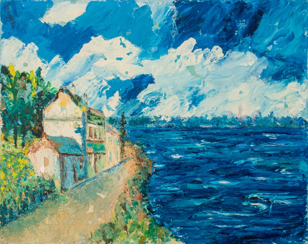 JACKIE COTTAGES BY THE SEA OIL ON