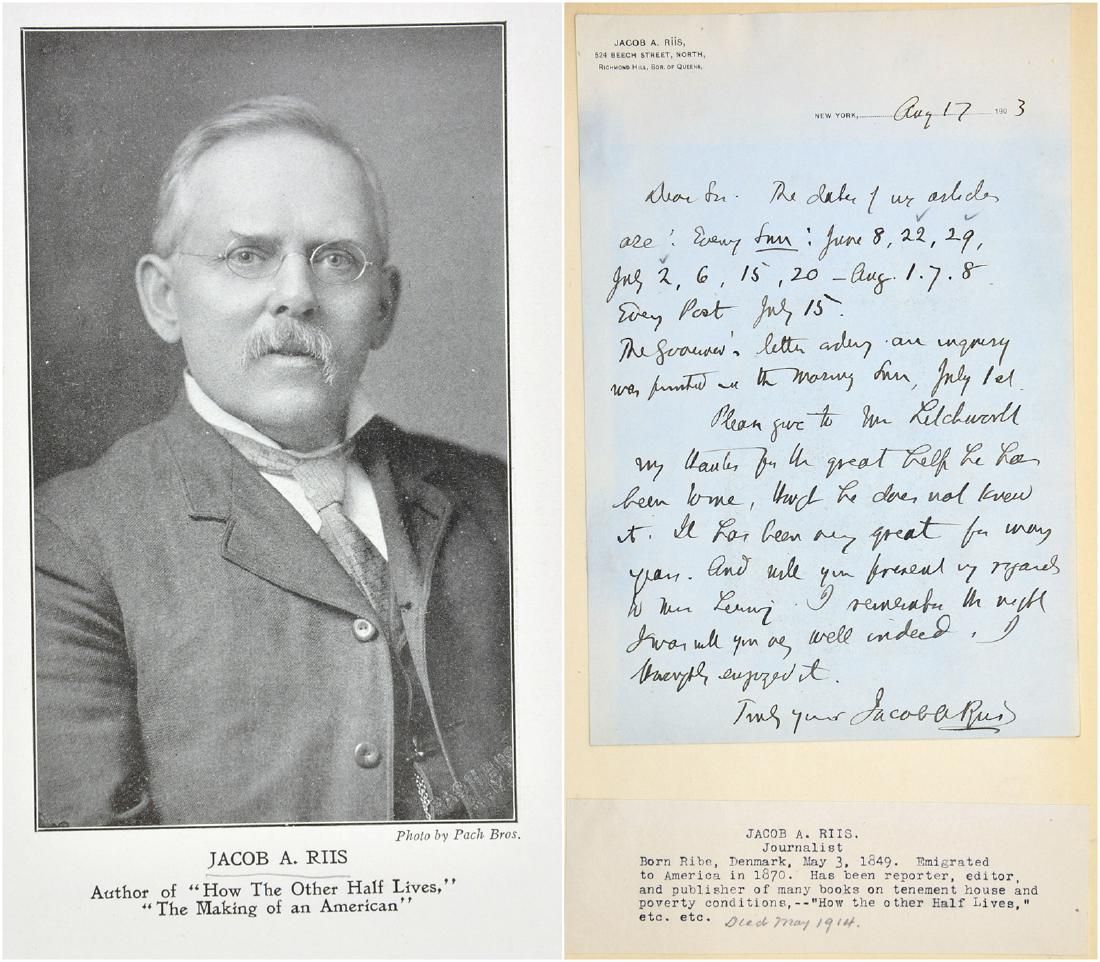 JACOB A. RIIS HANDWRITTEN LETTER