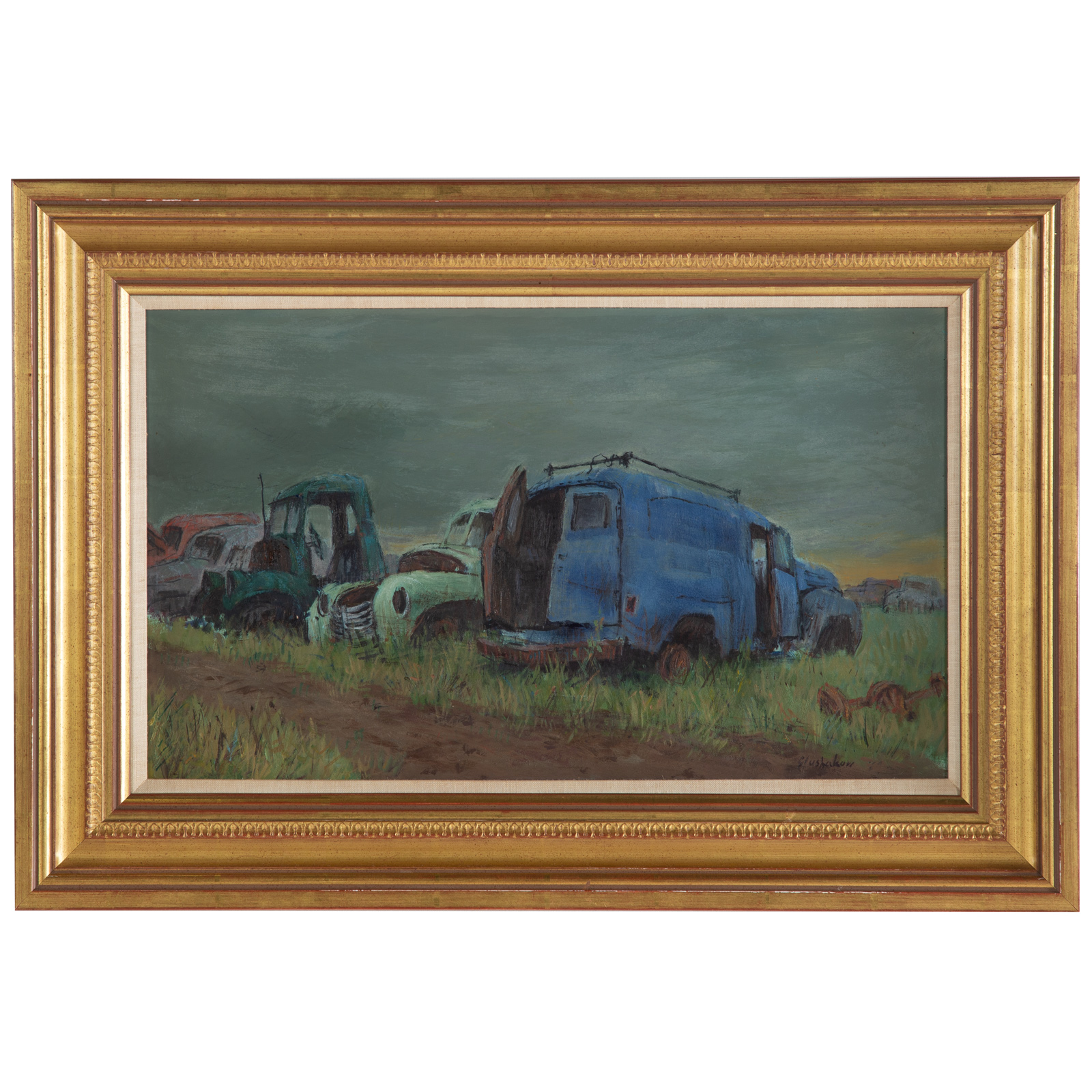 JACOB GLUSHAKOW. "BLUE VAN," OIL
