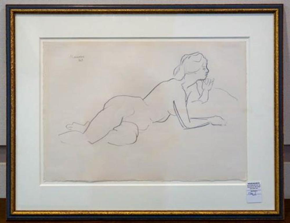 JACOB KAINEN, RECLINING NUDE,