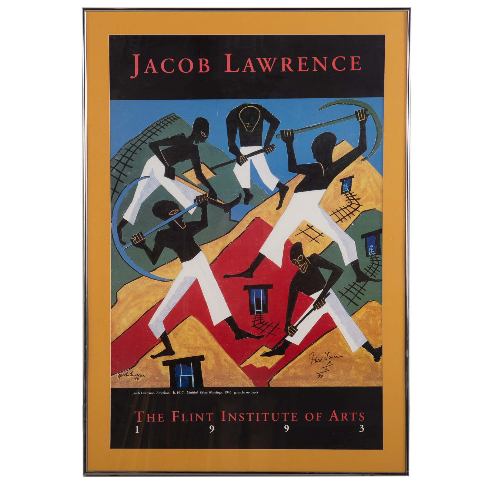 JACOB LAWRENCE. HAND SIGNED