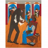 JACOB LAWRENCE, SILKSCREEN ON