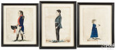 JACOB MAENTEL, THREE WATERCOLO