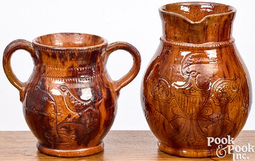 JACOB MEDINGER REDWARE PITCHER