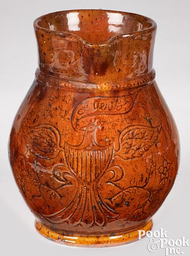 JACOB MEDINGER REDWARE PITCHERJacob
