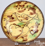 JACOB MEDINGER REDWARE PLATE<b