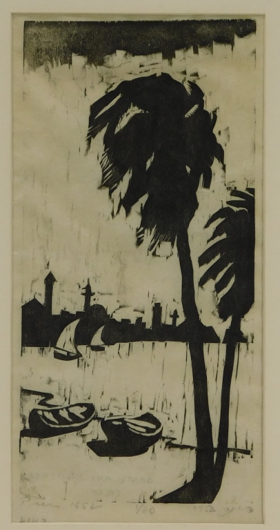 JACOB PINS BEACH SCENE LANDSCAPE