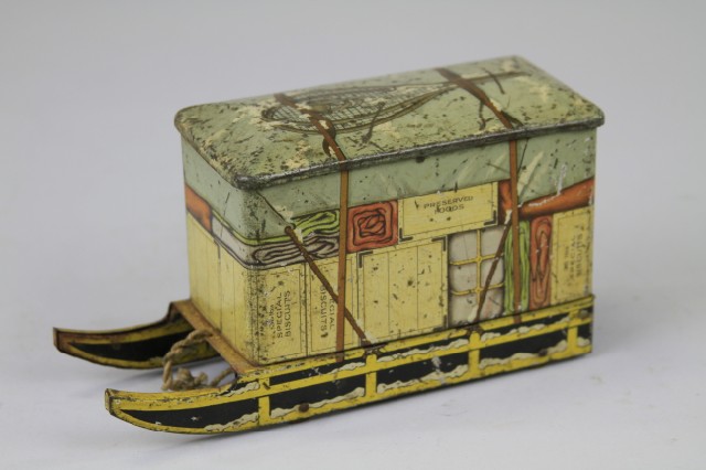 JACOB SLEIGH BISCUIT TIN