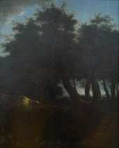 JACOB VAN RUISDAEL OIL ON PANE