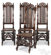JACOBEAN CARVED DINING CHAIRS/