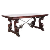 JACOBEAN CARVED MAHOGANY TREST
