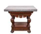 JACOBEAN CARVED OAK TABLE<br>J