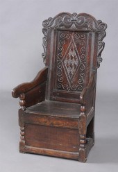 JACOBEAN CARVED OAK WAINSCOT A