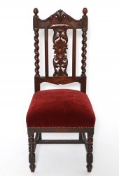 JACOBEAN ENGLISH CARVED AND TU