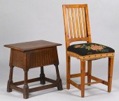 JACOBEAN HINGED STOOL & ENGLIS