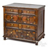 JACOBEAN OAK CHEST OF DRAWERS,