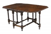 JACOBEAN OAK DROP LEAF TABLE E