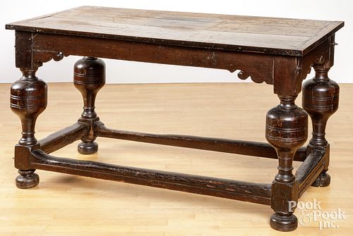 JACOBEAN OAK REFECTORY TABLE,