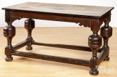 JACOBEAN OAK REFECTORY TABLE,
