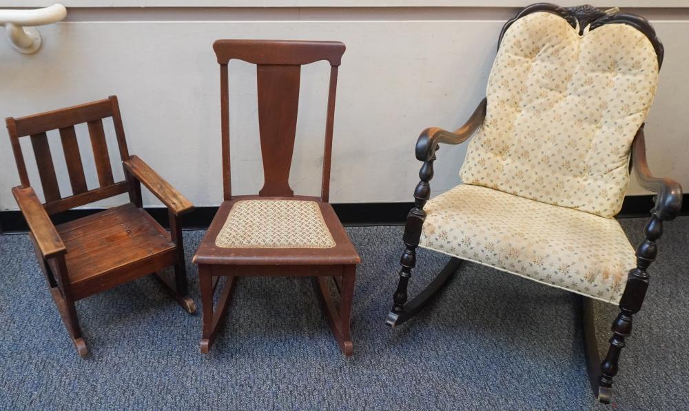 JACOBEAN REVIVAL CANE BACK ROCKER