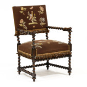 JACOBEAN REVIVAL CARVED WALNUT