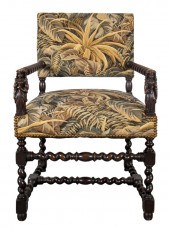 JACOBEAN REVIVAL CARVED WOOD A