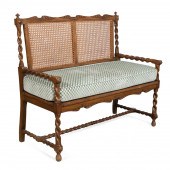 JACOBEAN STYLE CANE BACK OAK S