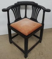 JACOBEAN STYLE CARVED OAK CORN