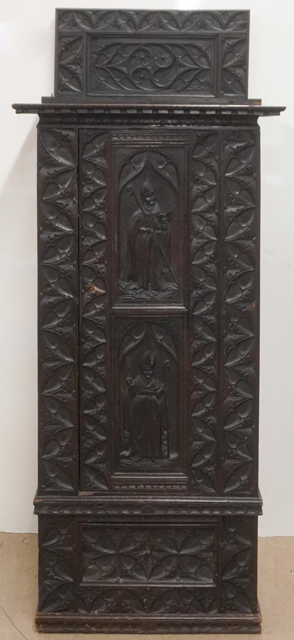 JACOBEAN STYLE CARVED OAK SIDE
