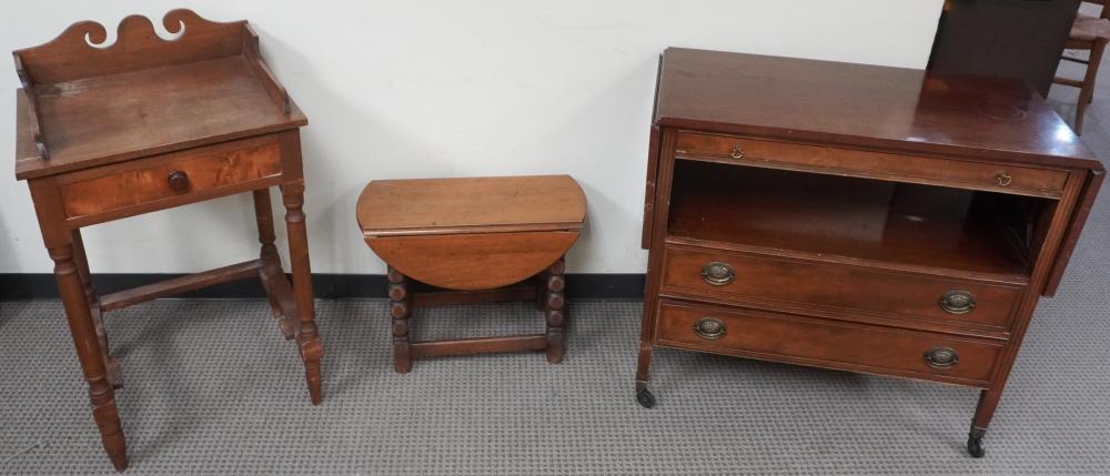 JACOBEAN STYLE LOW DROP-LEAF TABLE,