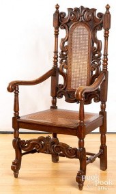 JACOBEAN STYLE OAK ARMCHAIRJac
