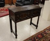 JACOBEAN STYLE OAK CONSOLE TAB