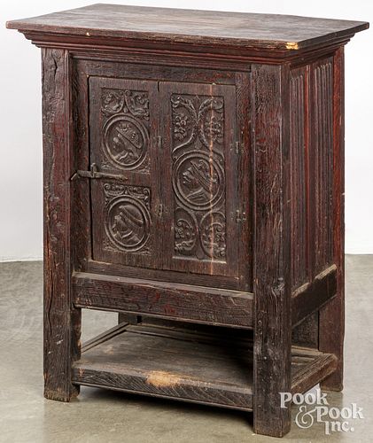 JACOBEAN STYLE OAK CUPBOARDJacobean