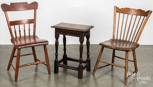 JACOBEAN STYLE OAK JOINT STOOL,