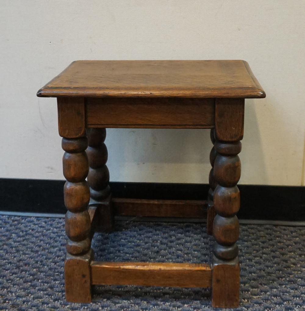 JACOBEAN STYLE OAK JOINT STOOL 17