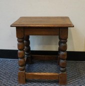 JACOBEAN STYLE OAK JOINT STOOL