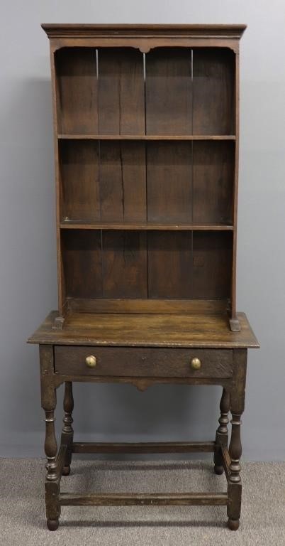 Jacobean style oak two-piece