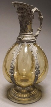 JACOBEAN STYLE PEWTER MOUNTED