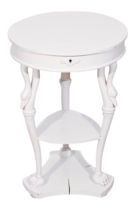 JACOBEAN STYLE SEWING TABLE W/